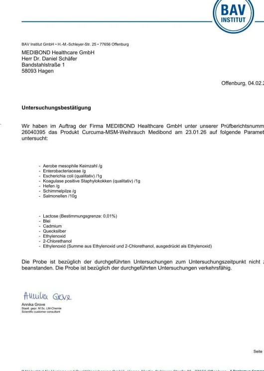 Curcuma MSM Weihrauch Medibond 120 Kapseln