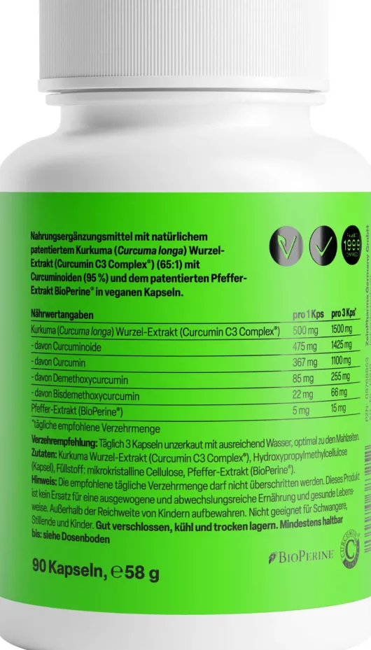 Curcumin Triplex 500 mg 90 Kapseln