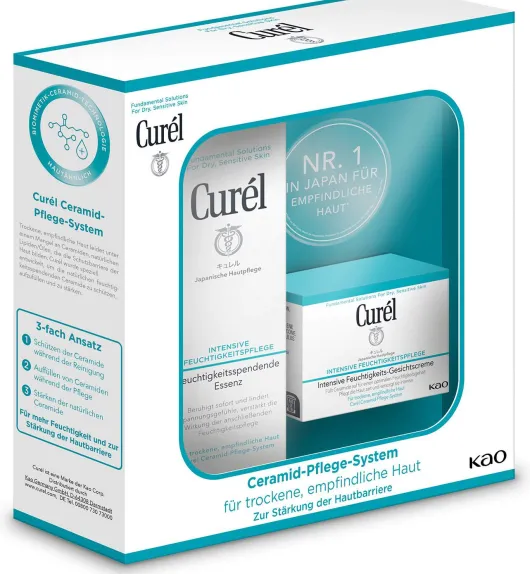 Curel Geschenkset Gesicht Essenz Creme 150 ml + 40 g