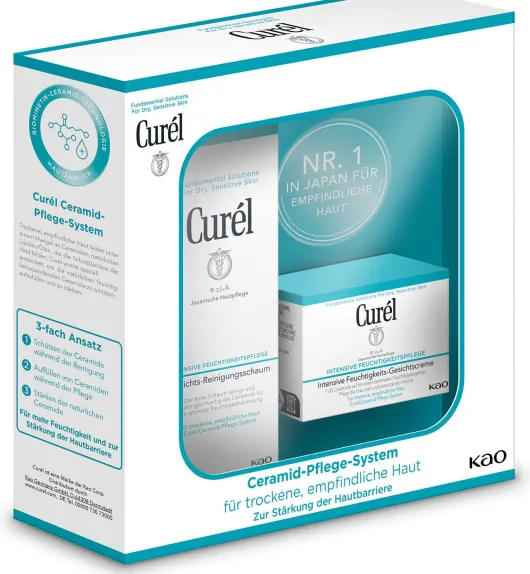 Curel Geschenkset Gesicht Schaum Creme 150 ml + 40 g