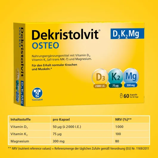 Dekristolvit Osteo D3K2Mg 60 Kapseln