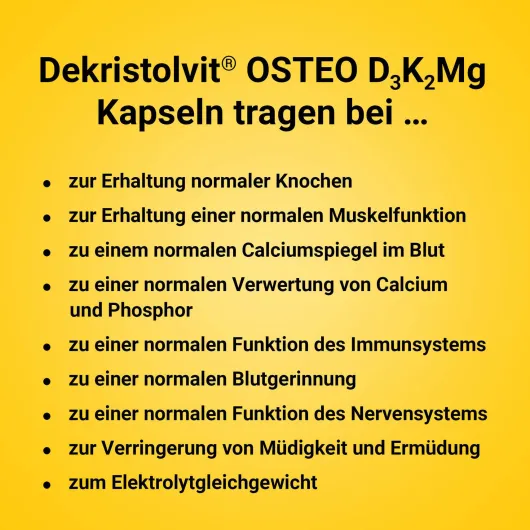 Dekristolvit Osteo D3K2Mg 60 Kapseln