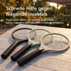Deluxa Garden Elektrische Fliegenklatsche, Schwarz