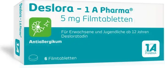 Deslora - 1a Pharma 5 mg Filmtabletten 6 Stück