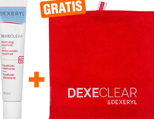 Dexeryl Dexeclear mattierendes Aquafluid 40 ml + gratis Handtuch 1 Stück