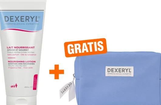 Dexeryl Pflegelotion 200 ml + gratis Kosmetiktasche