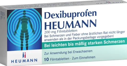 Dexibuprofen Heumann 200 mg 10 Filmtabletten