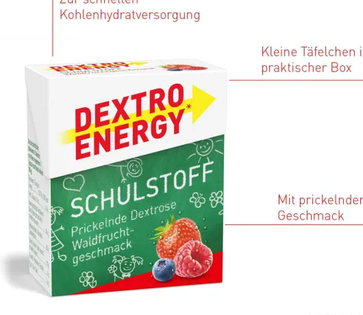 Dextro Energy Schulstoff Waldfrucht 50 G Taefelchen
