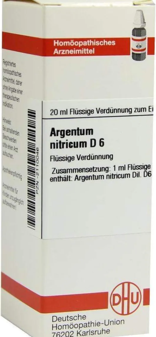 Dhu Argentum Nitricum D6 20 ml Dilution