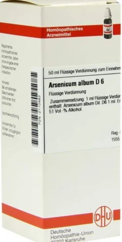 Dhu Arsenicum Album D6 Dilution 50 ml