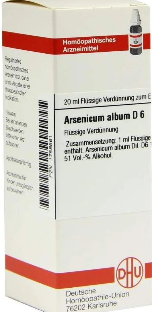 Dhu Arsenicum Album D6 Dilution 20 ml