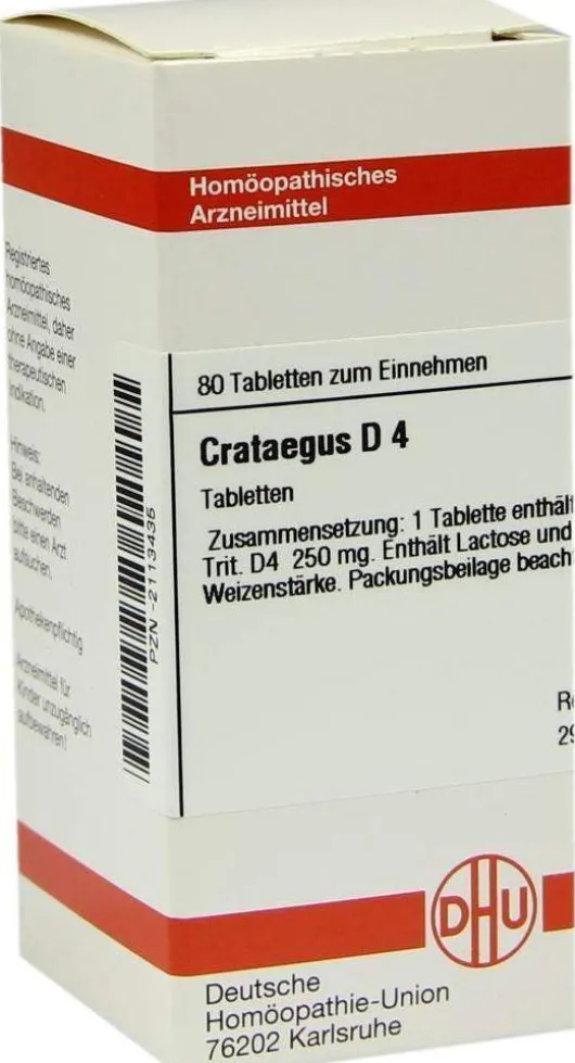 Dhu Crataegus D4 80 Tabletten