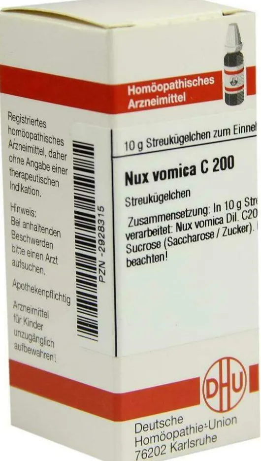 Dhu Nux Vomica C200 10 G Globuli