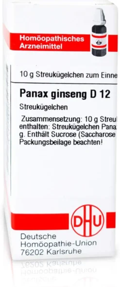 Dhu Panax Ginseng D12 10 G Globuli