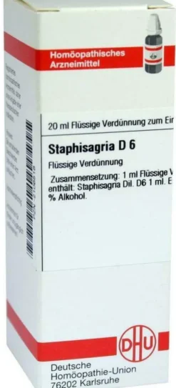 Dhu Staphisagria D6 20 ml Dilution