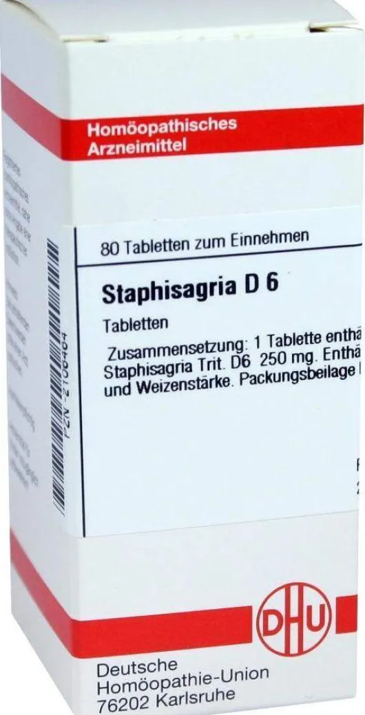 Dhu Staphisagria D6 80 Tabletten