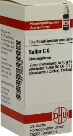 Dhu Sulfur C6 10 G Globuli