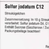 Dhu Sulfur Jodatum C12 10 G Globuli