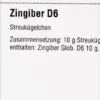 Dhu Zingiber D6 10 G Globuli