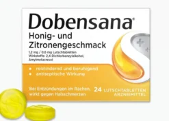 Dobensana Honig- und Zitronengeschmack 1,2 mg & 0,6 mg 24 Lutschtabletten