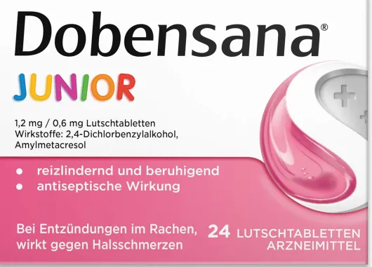 Dobensana Junior Zuckerfrei 1,2 mg und 0,6 mg 24 Lutschtabletten