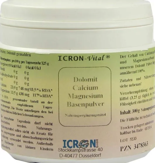 Dolomit Calcium Magnesium Basen 300 G Pulver Icron Vital