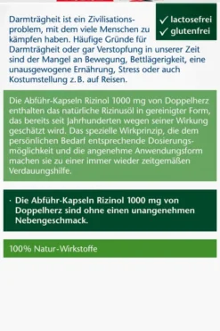 Doppelherz Aktiv Abführkapseln Rizinol 1000 mg 30 Stück
