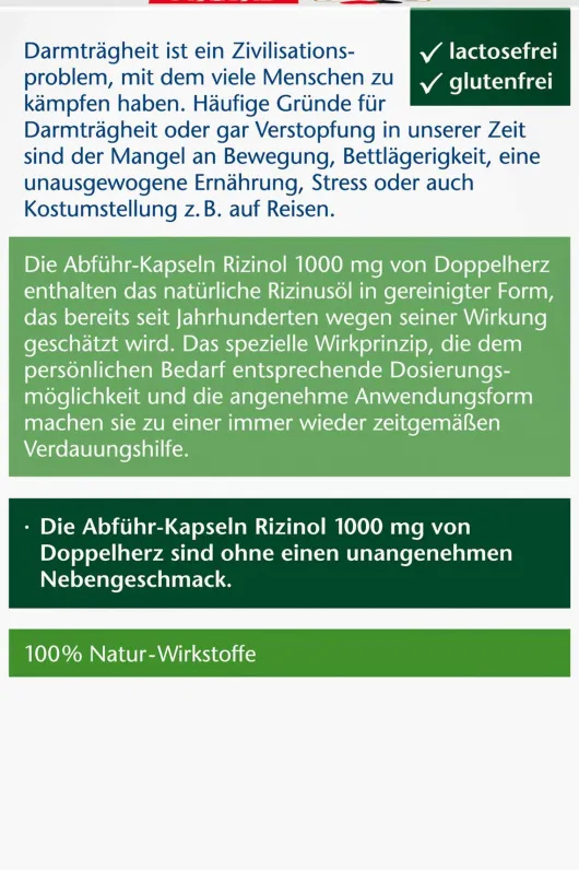 Doppelherz Aktiv Abführkapseln Rizinol 1000 mg 30 Stück