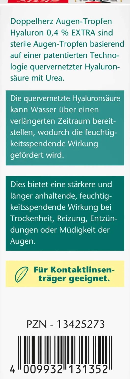 Doppelherz Aktiv Augen-Tropfen Hyaluron 0,4 % Extra 10 ml