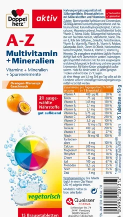 Doppelherz aktiv A-Z Multivitamin + Mineralien 15 Brausetabletten