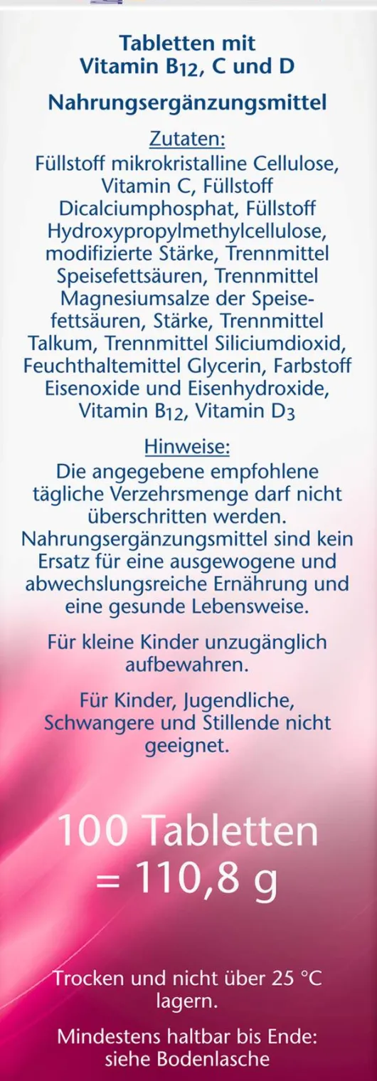 Doppelherz Aktiv B12 + C + D3 Depot Aktiv 100 Tabletten