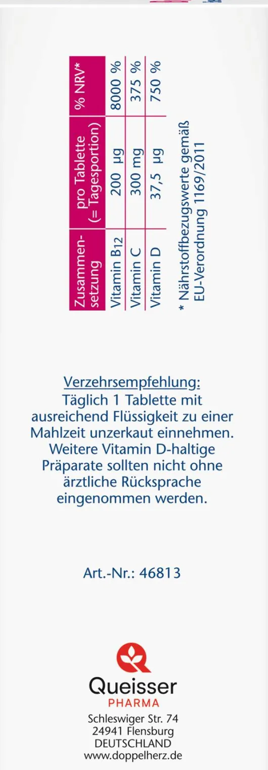 Doppelherz Aktiv B12 + C + D3 Depot Aktiv 100 Tabletten
