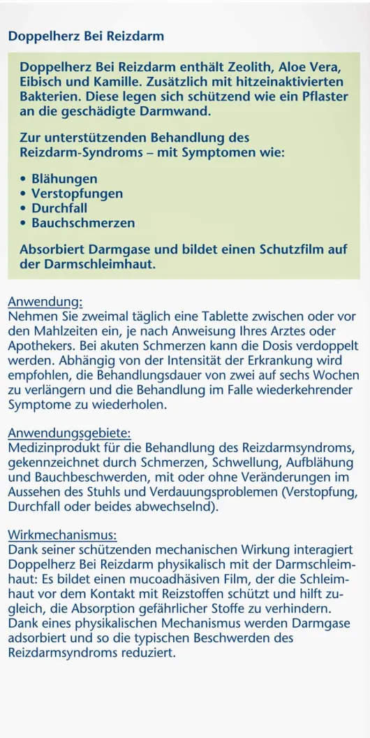 Doppelherz Aktiv bei Reizdarm Tabletten