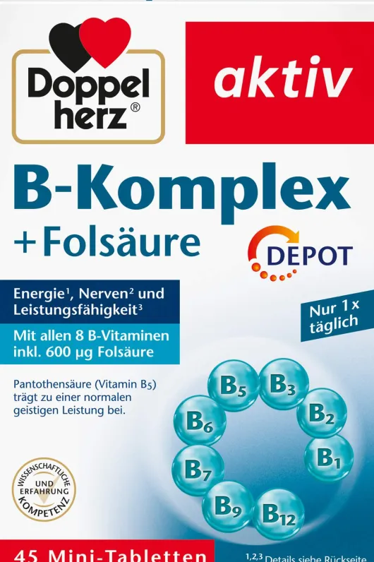 Doppelherz Aktiv B-Komplex + Folsäure 45 Tabletten