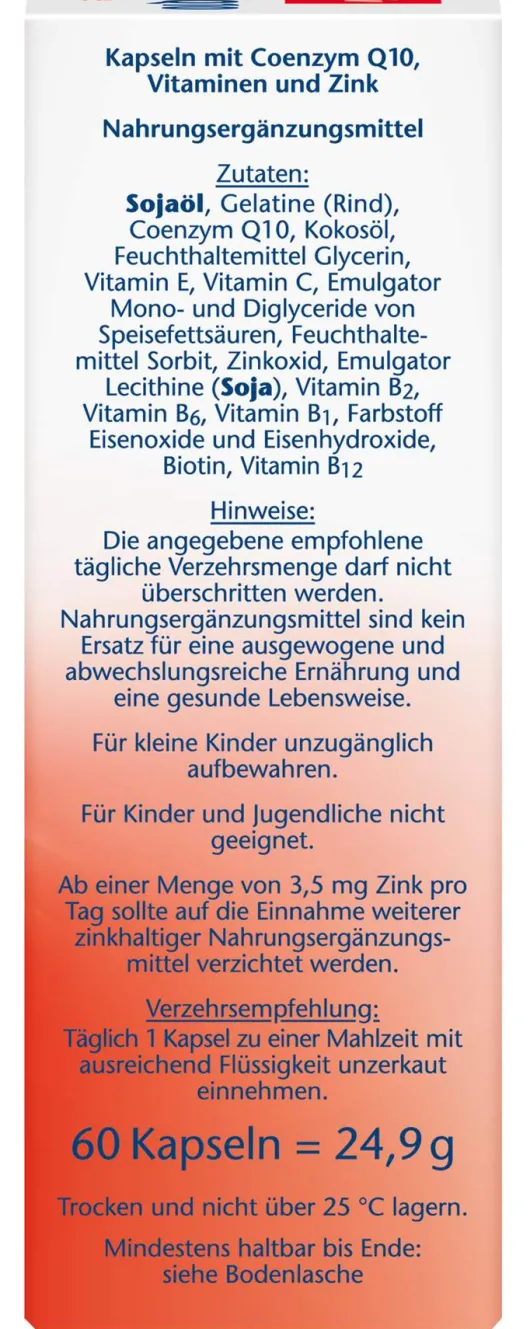 Doppelherz Aktiv Coenzym Q10 + B-Vitamine 60 Kapseln