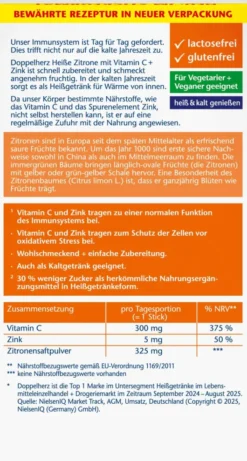 Doppelherz aktiv Heiße Zitrone Vitamin C + Zink Granulat 10 Stück