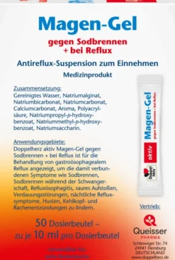 Doppelherz aktiv Magen-Gel gegen Sodbrennen + bei Reflux 50 Dosierbeutel
