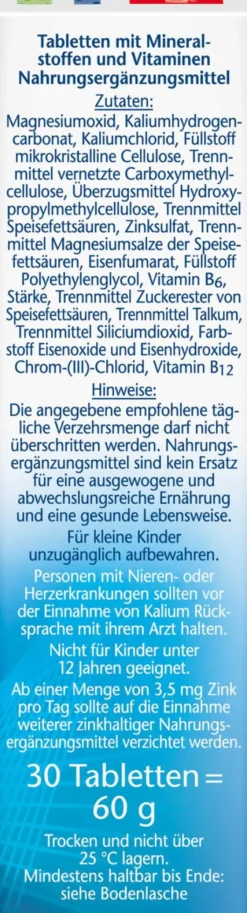 Doppelherz Aktiv Magnesium + Kalium 30 Tabletten