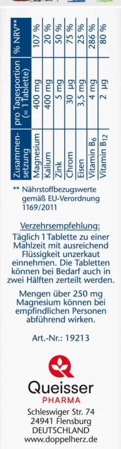 Doppelherz Aktiv Magnesium + Kalium 30 Tabletten
