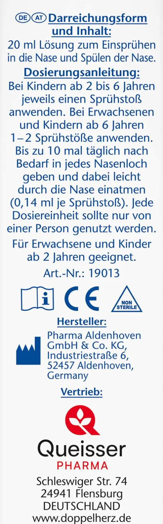 Doppelherz aktiv Meerwasser 20 ml Nasenspray mit Panthenol