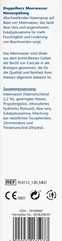 Doppelherz Aktiv Meerwasser Nasenspülung Aloe Vera und...