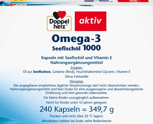 Doppelherz Aktiv Omega-3 Seefischöl 1000 240 Kapseln