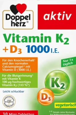 Doppelherz Aktiv Vitamin K2+d3 1000 I.E. Tabletten 30 Stück
