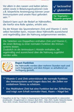 Doppelherz Aktiv Zink + Histidin Depot 30 Tabletten