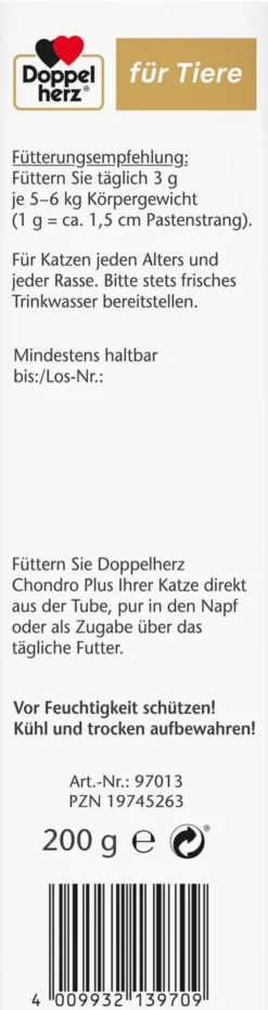 Doppelherz Für Tiere Chondro Plus Paste Für Katzen 200 G
