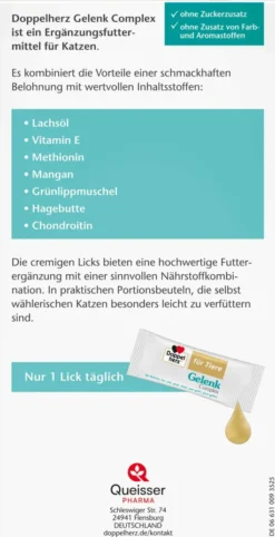 Doppelherz Gelenk Complex für Katzen 25 Licks