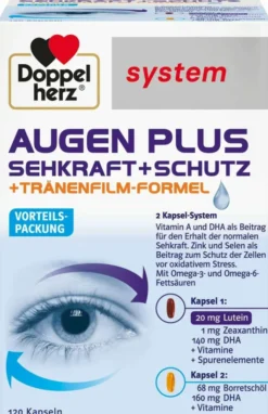 Doppelherz system Augen plus Sehkraft + Schutz 120 Kapseln