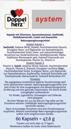 Doppelherz System Augen Sehkraft + Schutz 60 Kapseln