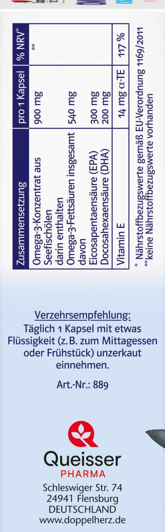 Doppelherz System Omega-3 Konzentrat 30 Kapseln