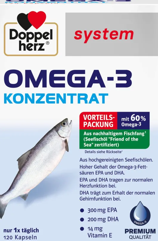 Doppelherz system Omega-3 Konzentrat 120 Kapseln